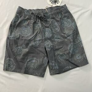 Toad&Co Men's Boundless Pull-On Shorts Small NWT True Navy Tie Dye Print 7"